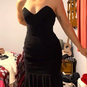 Vintage suede cocktail dress